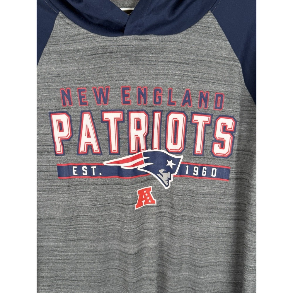 New England Patriots long sleeve hooded shirt men size medium NFL - Picture 3 of 7